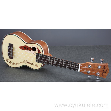 Custom lettering rosewood ukulele